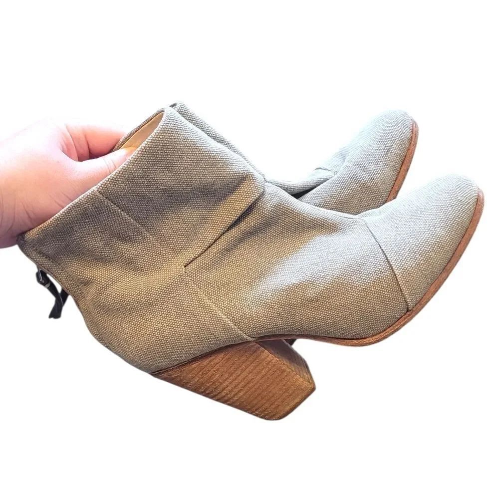 Rag & Bone Khaki Canvas Newberry Ankle Boot Women's Size 39.5/US 9